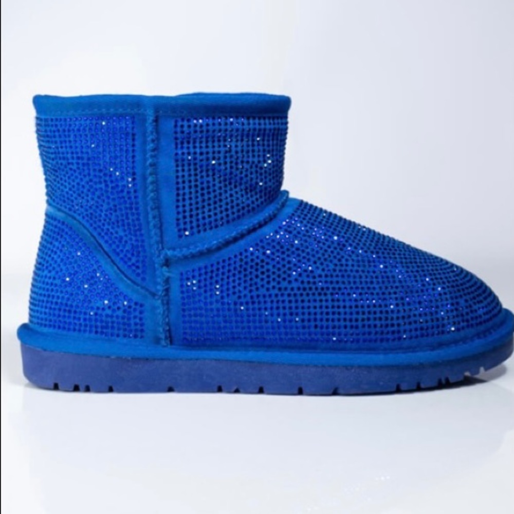 Blinged out ankle boots